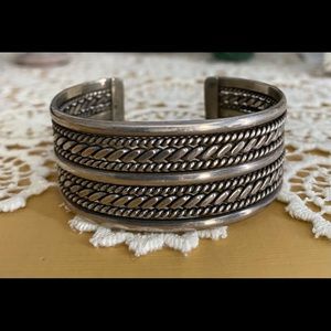 Sterling silver cuff bracelet